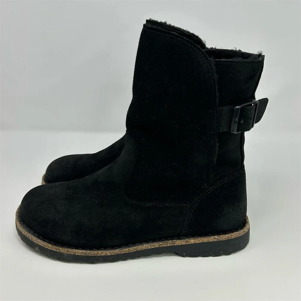 Birkenstock Uppsala Shearling Womens Mid-Calf Winter Boots Black Buckle EU 40 - Picture 7 of 11